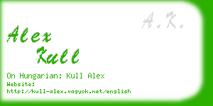 alex kull business card
